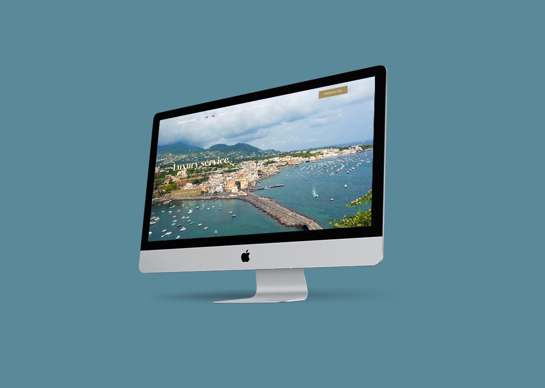 Home page del sito web di Concierge Ischia realizzato da Armando Ferrandino