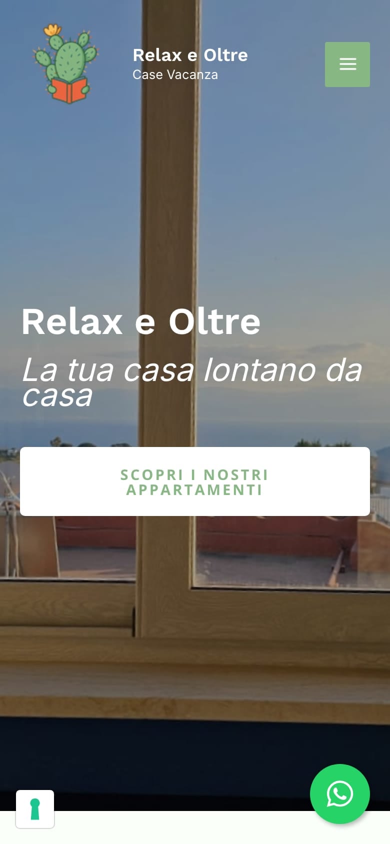 Home page mobile del sito Relax e Oltre